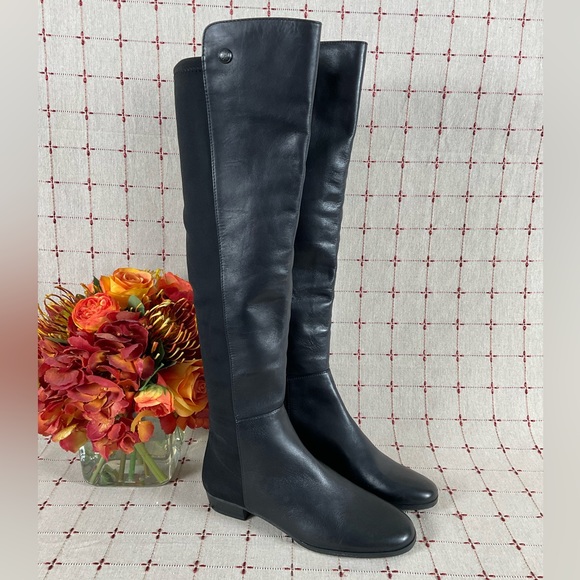 Vince Camuto Shoes - Vince Camuto “Karita” Over The Knee Riding Boots Women's Sz 6 Black Leather New